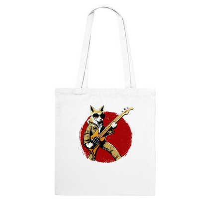 Fox Playing the Bass Guitar Classic Tote Bag