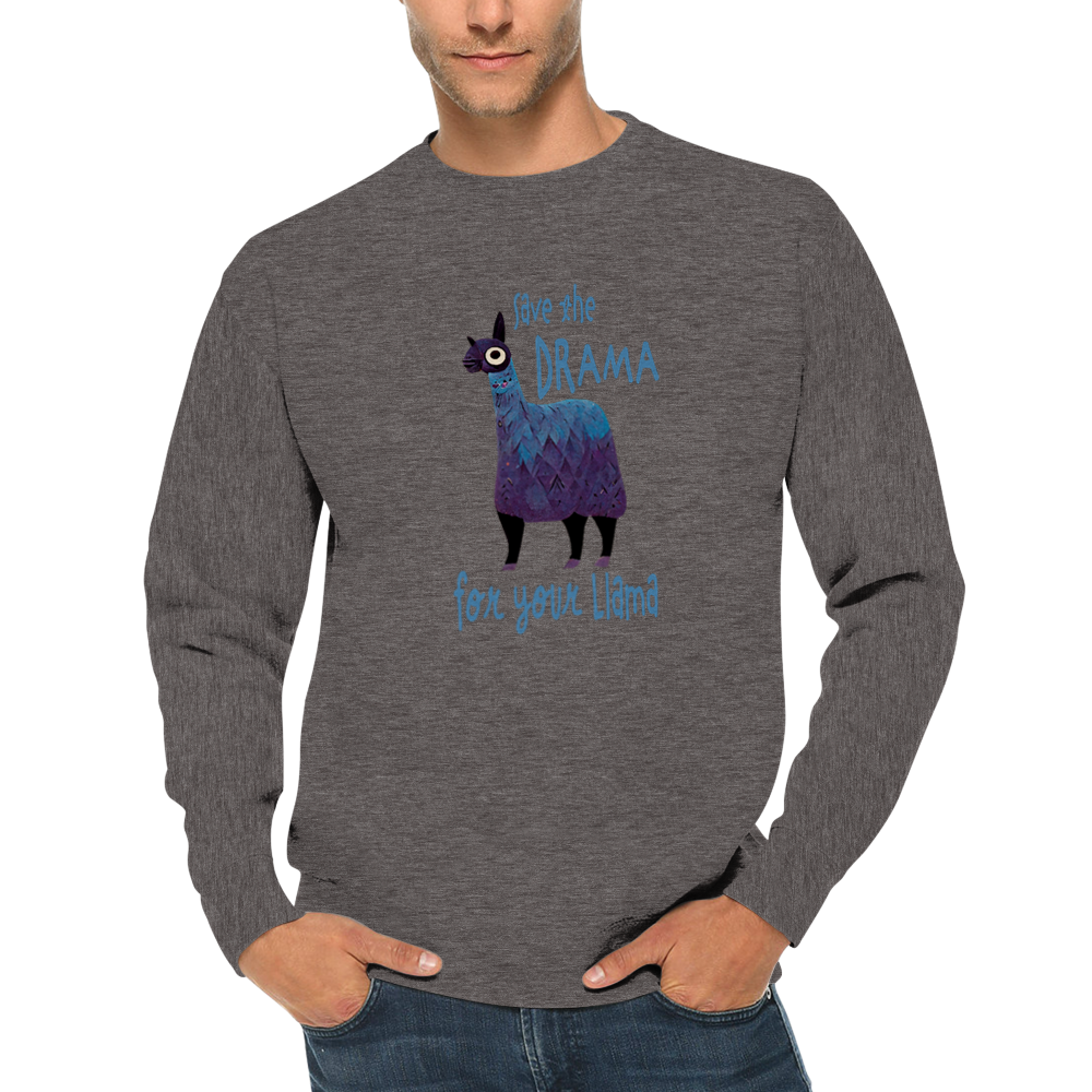 Save the Drama For Your Llama Premium Unisex Crewneck Sweatshirt