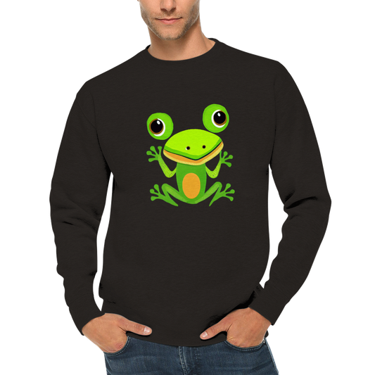 Cute Frog Print Premium Unisex Crewneck Sweatshirt