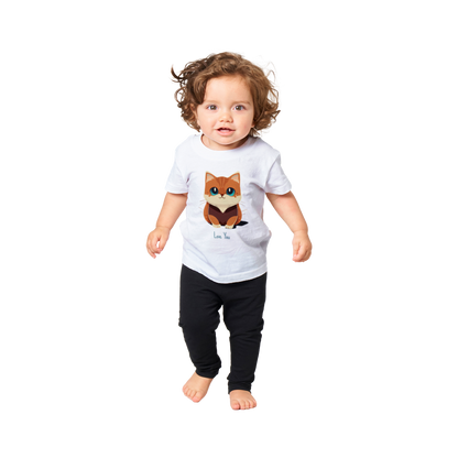Cute Munchkin Kitten Print Classic Baby Crewneck T-shirt