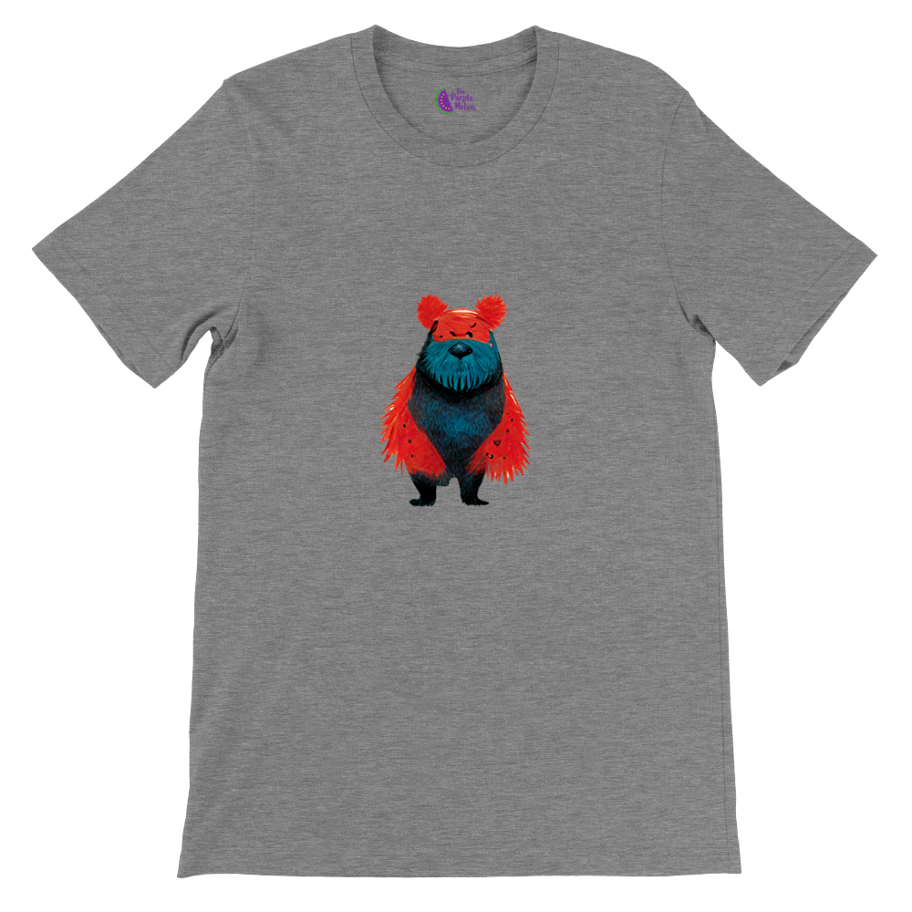 Get Adorable with our Cute Cartoon Bear Print Premium Unisex Crewneck T-shirt!