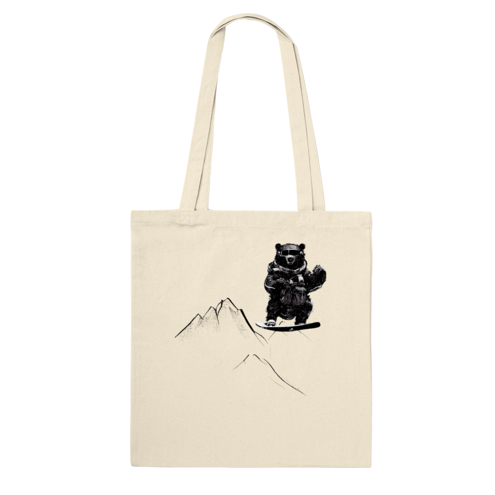 Bear Snow Boarding Classic Tote Bag
