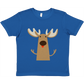 royal blue t-shirt with cute moose print