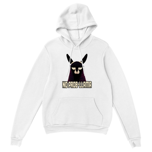 No Prob-Llama Print Premium Unisex Pullover Hoodie