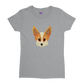 grey t-shirt with a cute corgi print