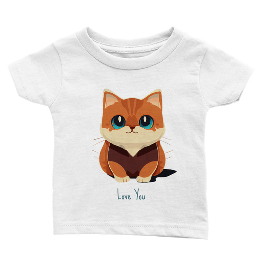 Cute Munchkin Kitten Print Classic Baby Crewneck T-shirt
