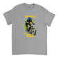light grey t-shirt with a downhill mountain biker print and the caption Downhill Rush