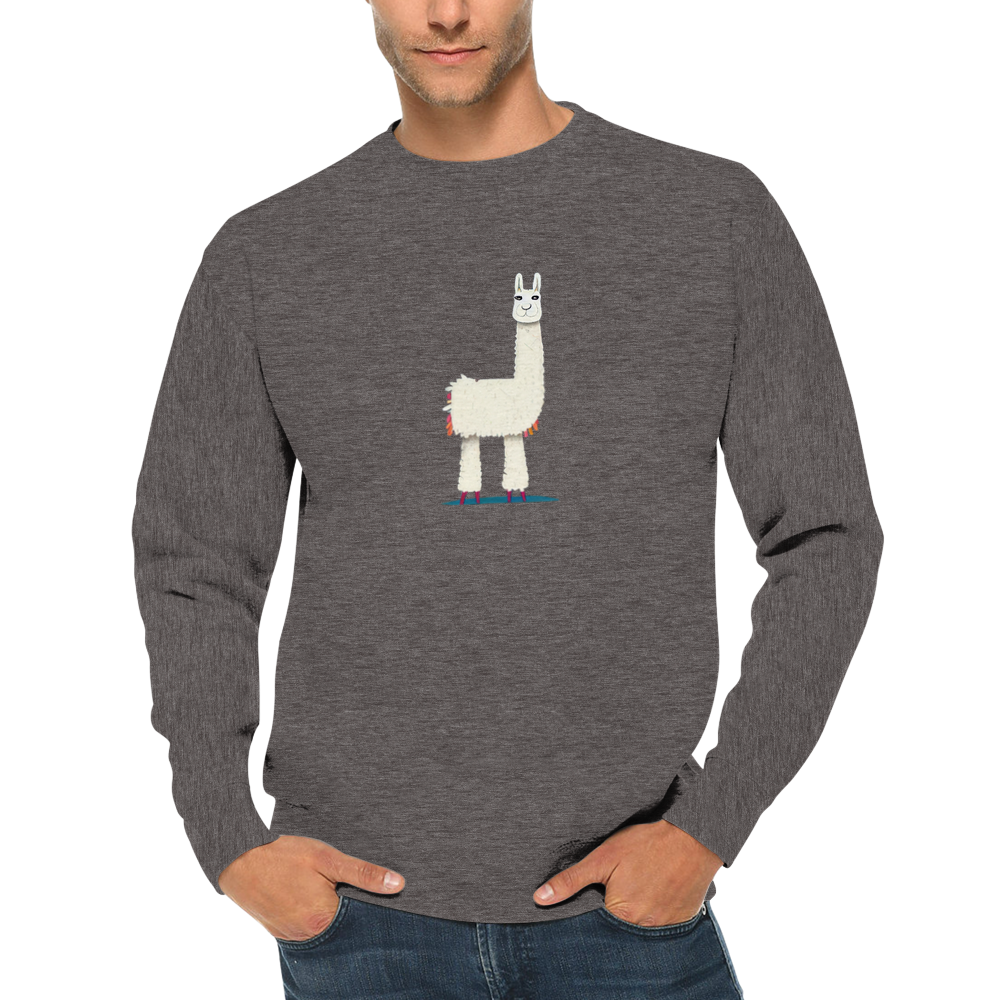 Cute Llama Premium Unisex Crewneck Sweatshirt