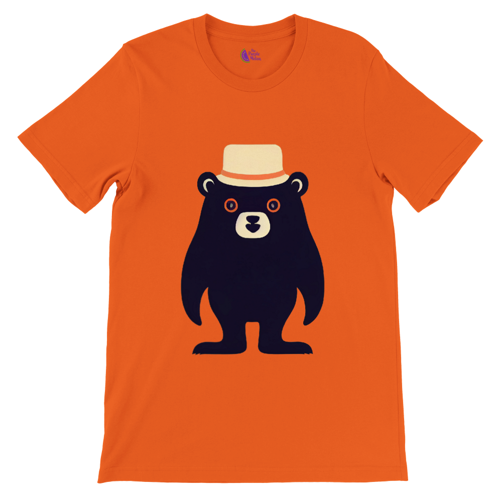 Orange t-shirt with cute bear print