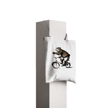 Bear Riding a Bike Wearing Shorts Classic Tote Bag