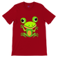 red t-shirt with cute fromg print