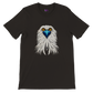 black t-shirt with an eagle print