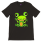 black t-shirt with cute fromg print