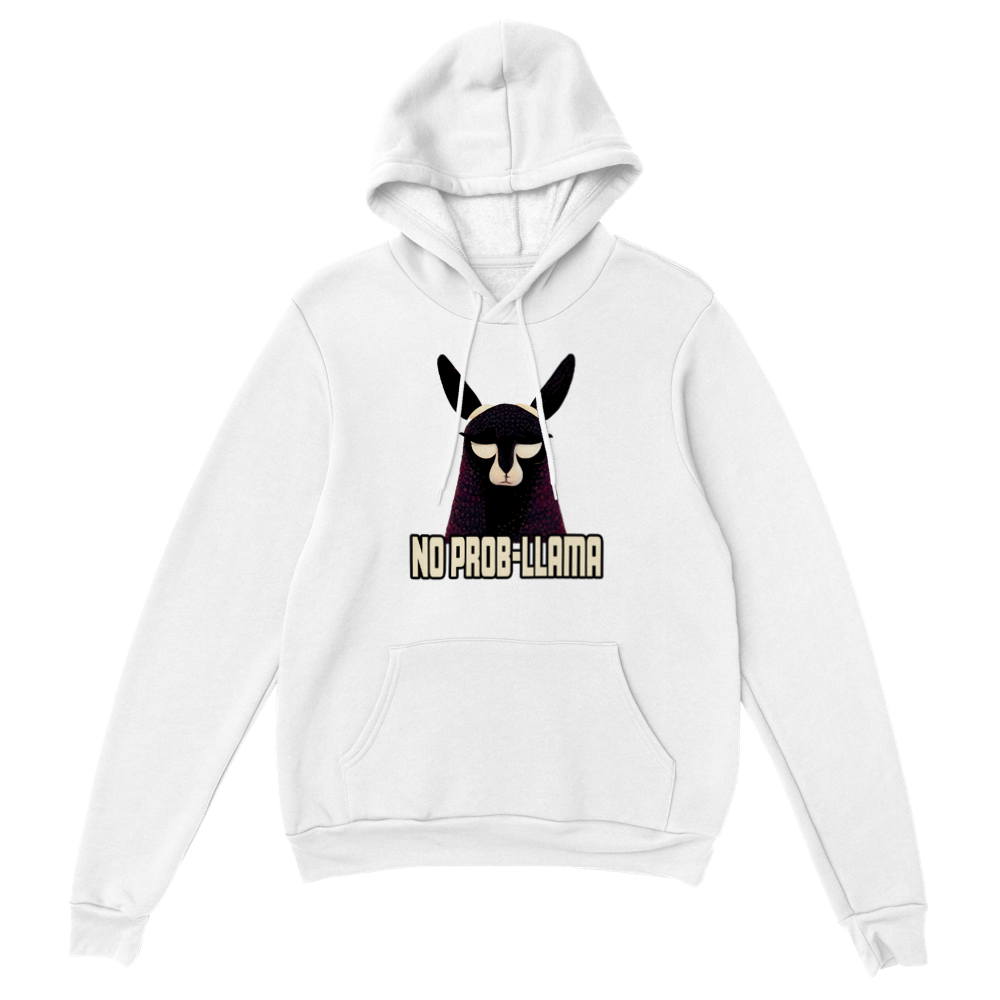 No Prob-Llama Print Premium Unisex Pullover Hoodie