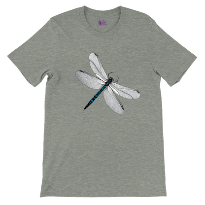 Fly High in Style with Our Dragonfly Print Premium Unisex Crewneck T-shirt!