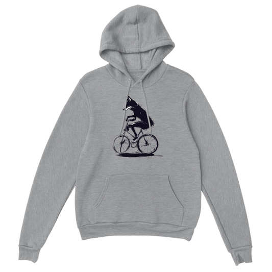 Fox Riding a Bike Premium Unisex Pullover Hoodie