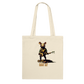 Natural tote bag with Banjo Rat print