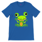 royal blue t-shirt with cute fromg print