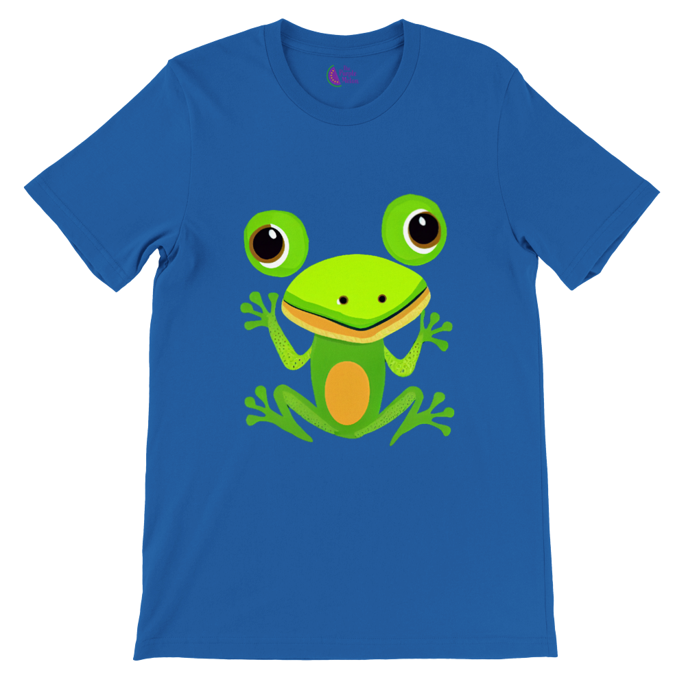 royal blue t-shirt with cute fromg print