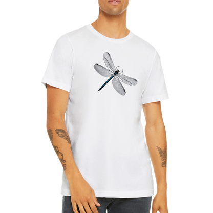 Fly High in Style with Our Dragonfly Print Premium Unisex Crewneck T-shirt!