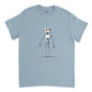 Light Blue t-shirt with smiling robot illustration