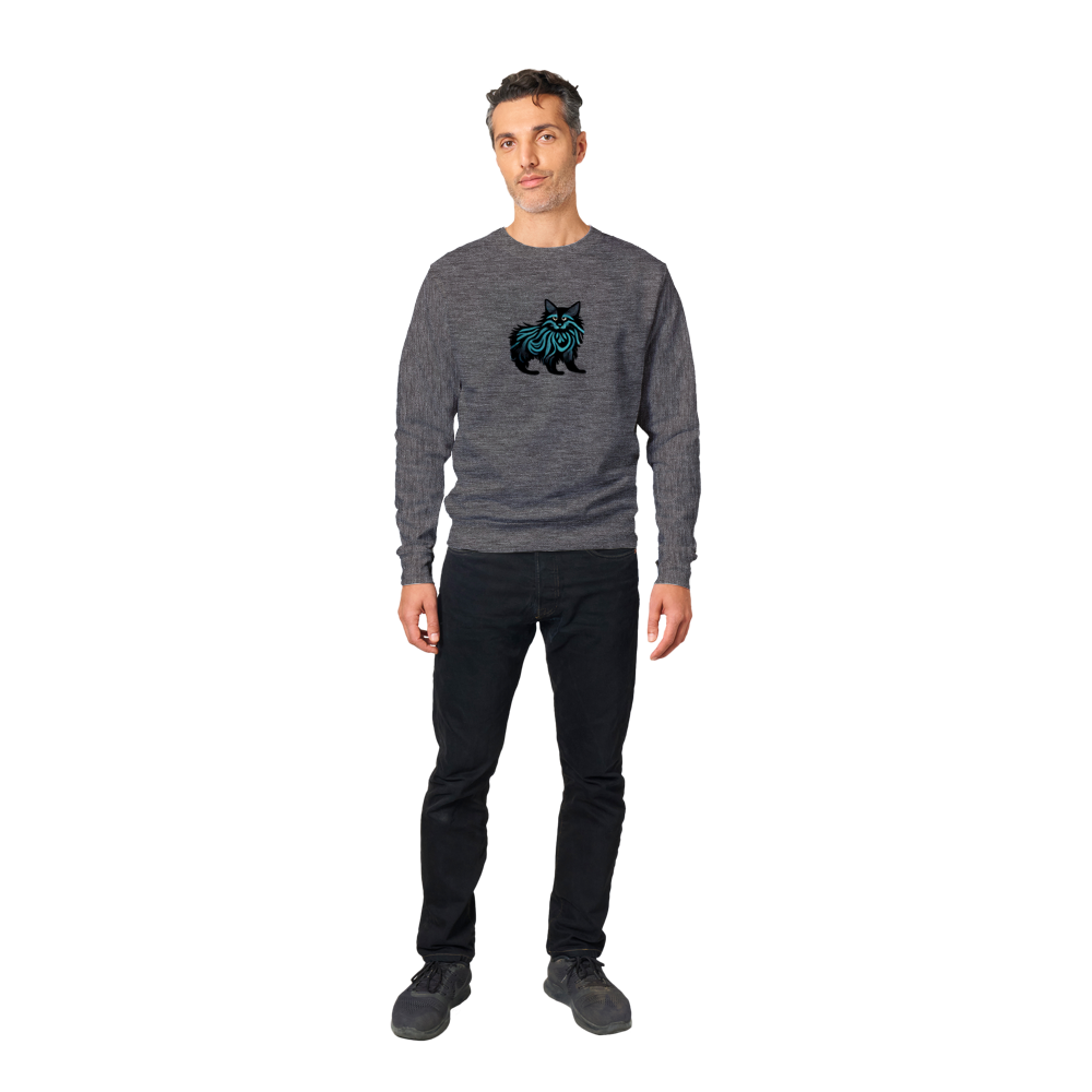 Maine Coon Print Premium Unisex Crewneck Sweatshirt