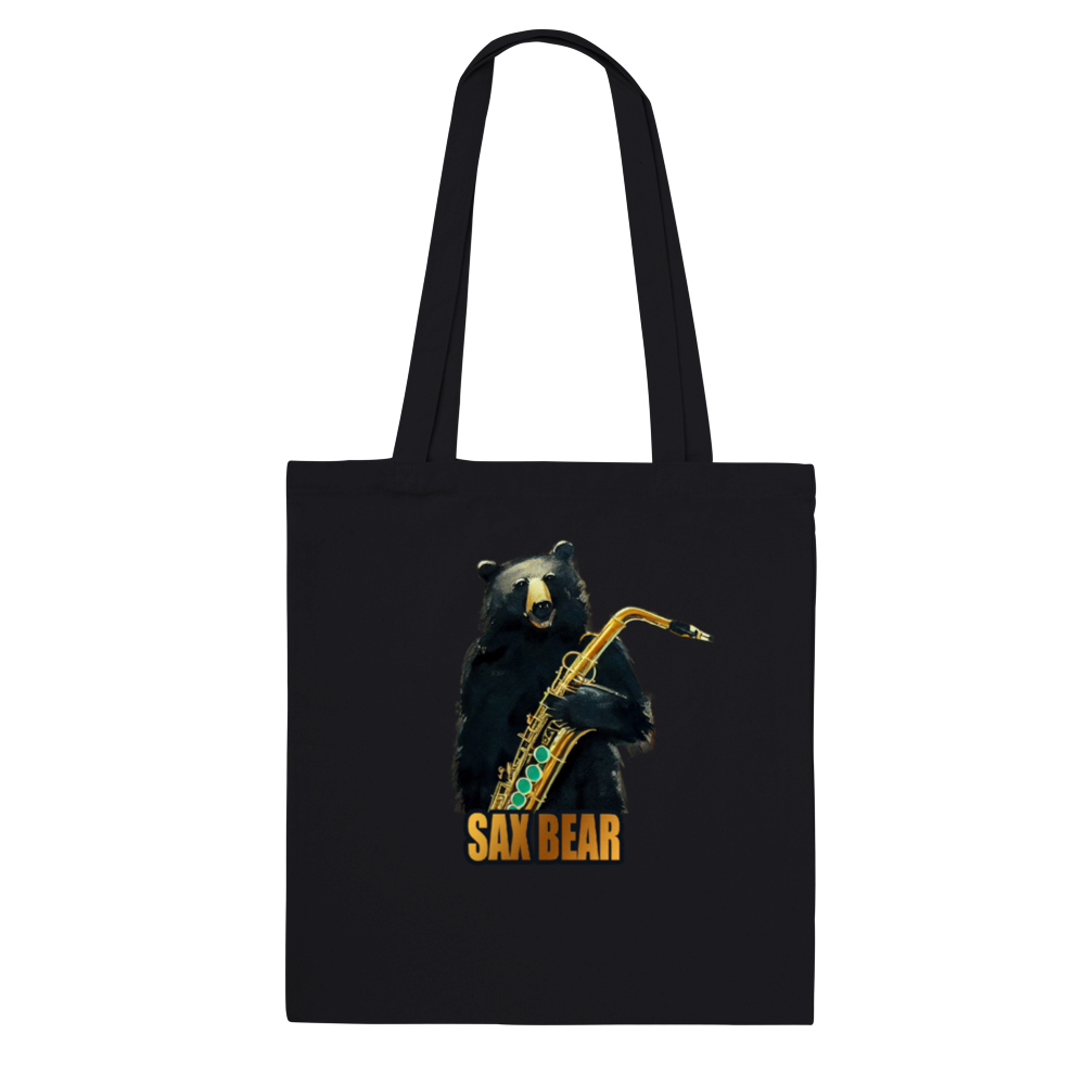 Sax Bear. Bear Playing Saxophone Classic Tote Bag