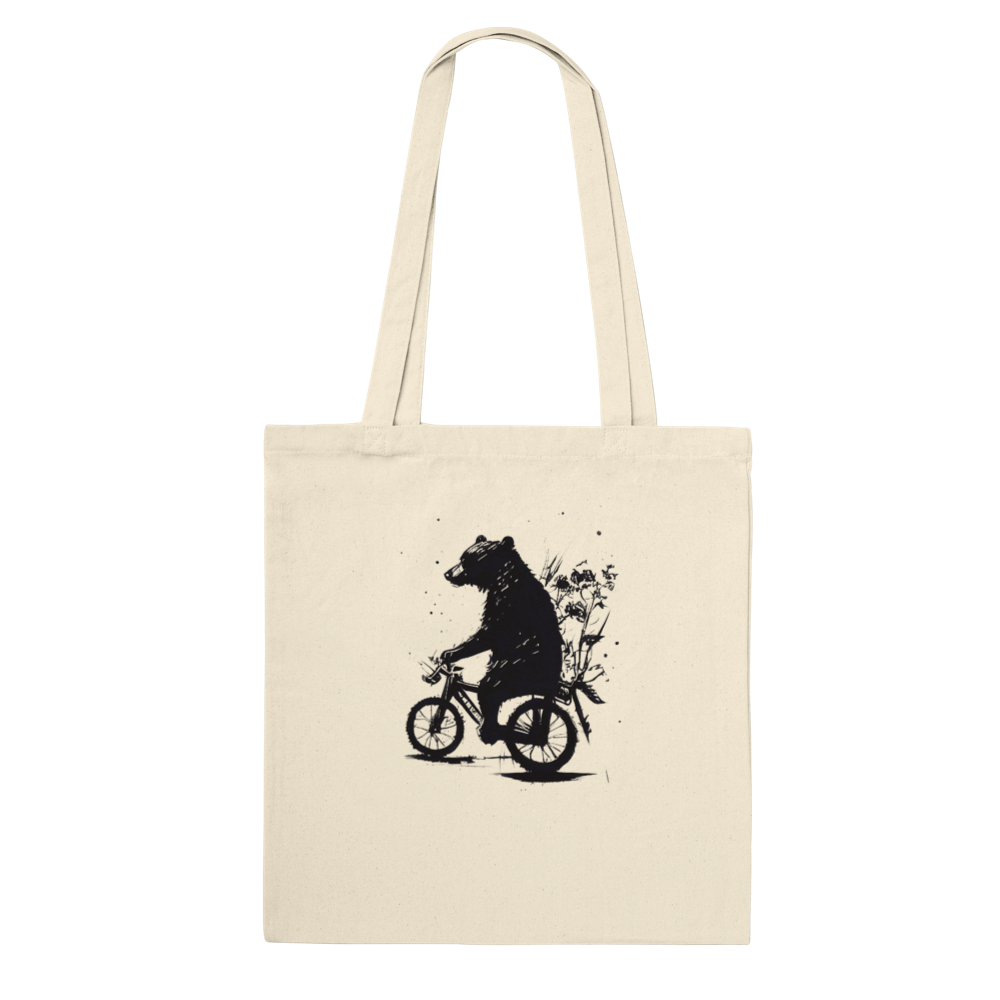 Bear Riding a Bike Classic Tote Bag