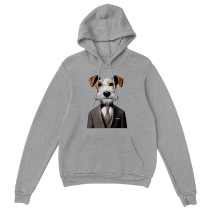 Fox Terrier Dog Wearing a Suit Premium Unisex Pullover Hoodie