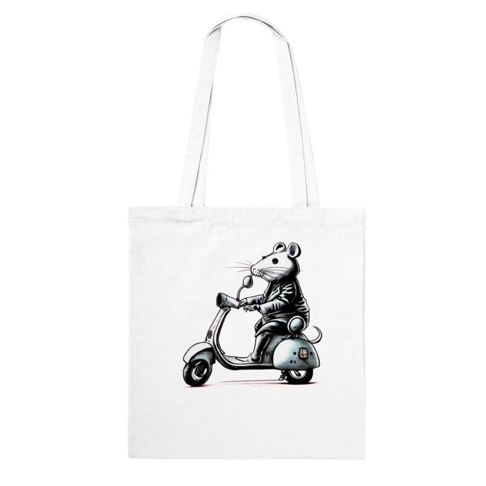 Rat Riding a Motor Scooter Classic Tote Bag