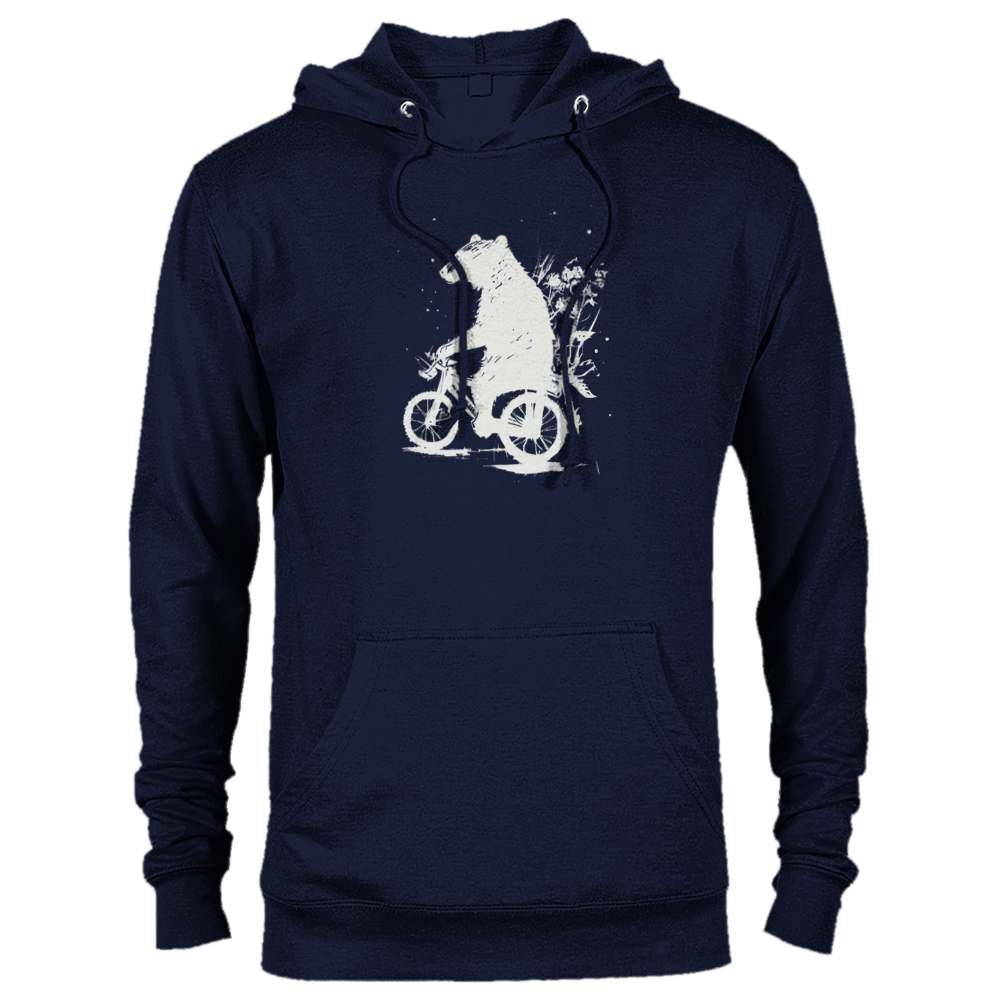 Bear Riding a Bike Premium Unisex Pullover Hoodie