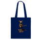 Navy tote bag with Banjo Rat print