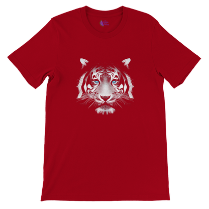 red t-shirt with a tiger print
