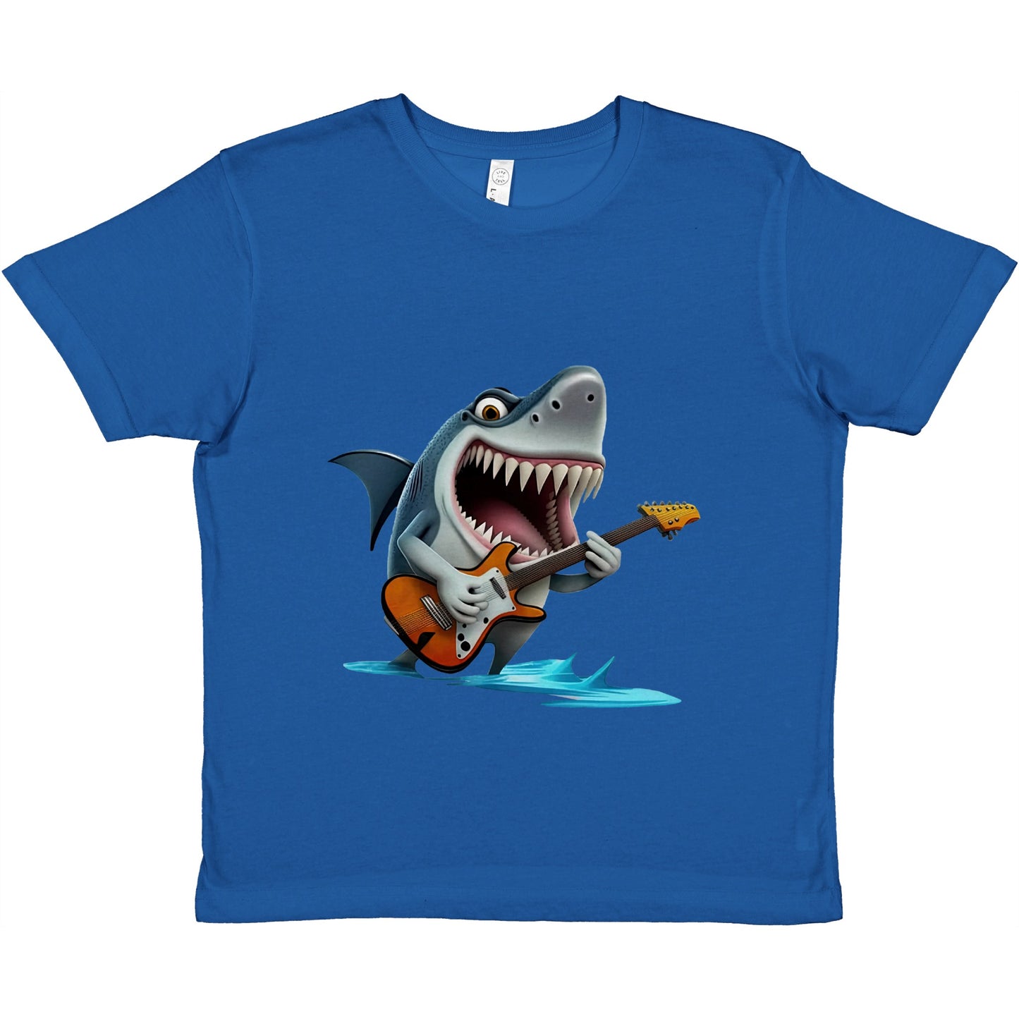 Shark Playing the Guitar Premium Kids Crewneck T-shirt