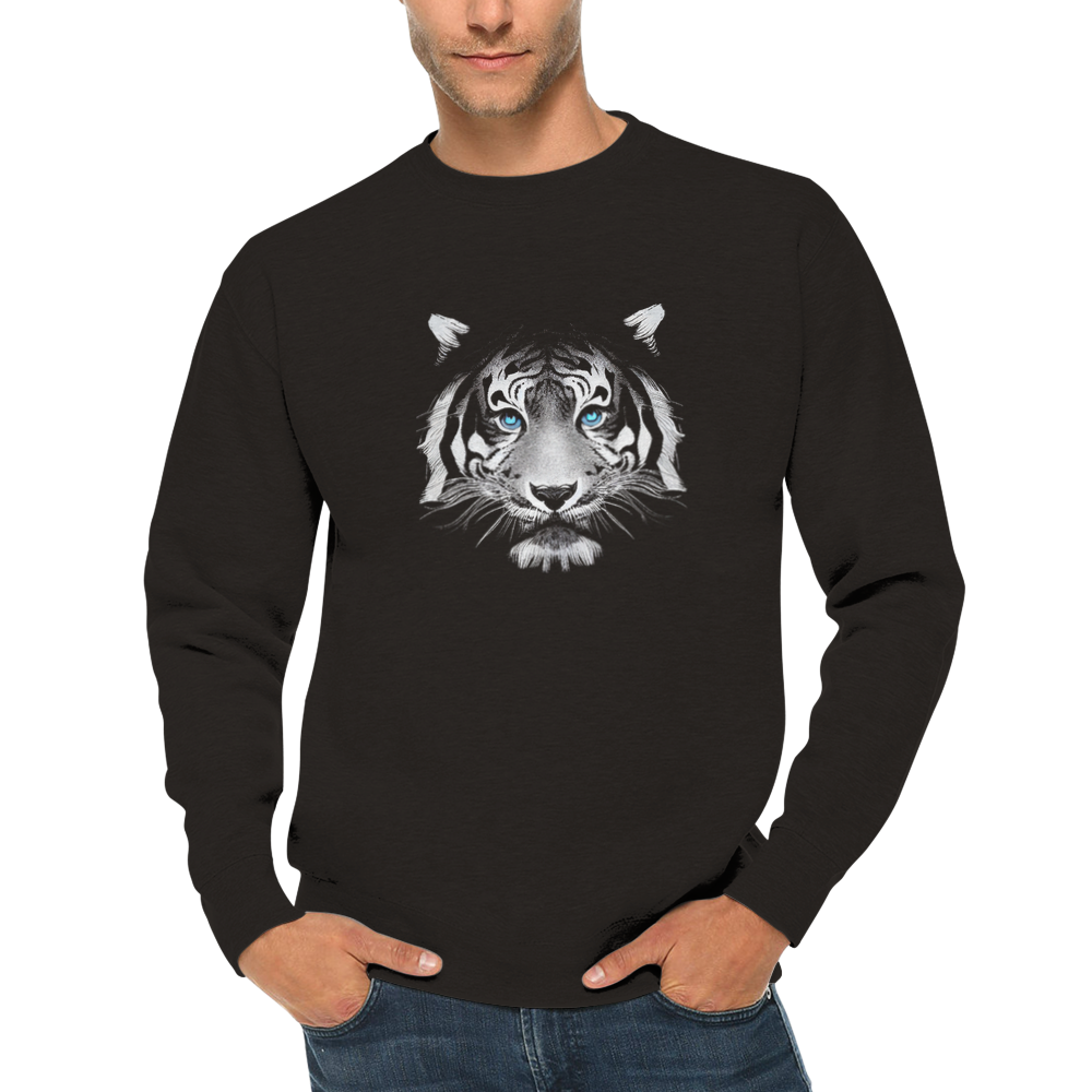 Tiger Print Premium Unisex Crewneck Sweatshirt