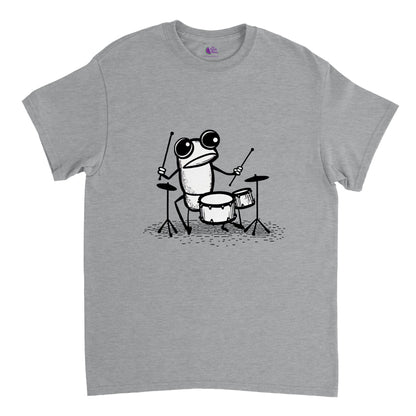 Frog playing the drums Heavyweight Unisex Crewneck T-shirt