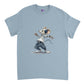 Light Blue t-shirt with a hip hop mouse print