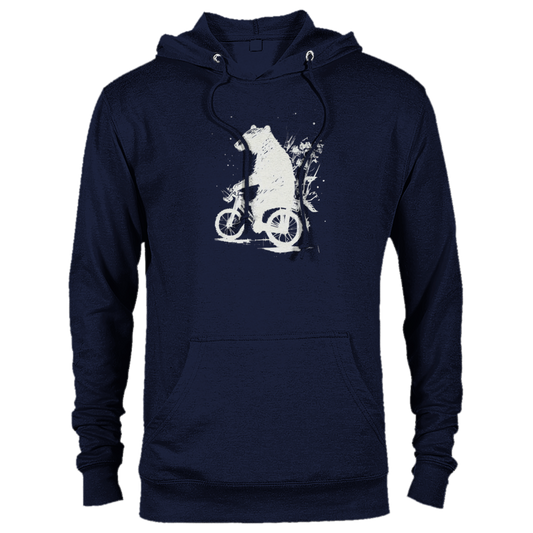 Bear Riding a Bike Premium Unisex Pullover Hoodie