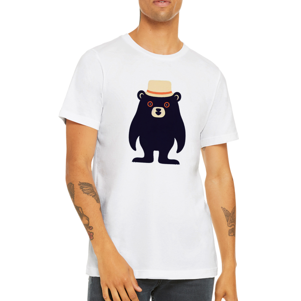 White t-shirt with cute bear print
