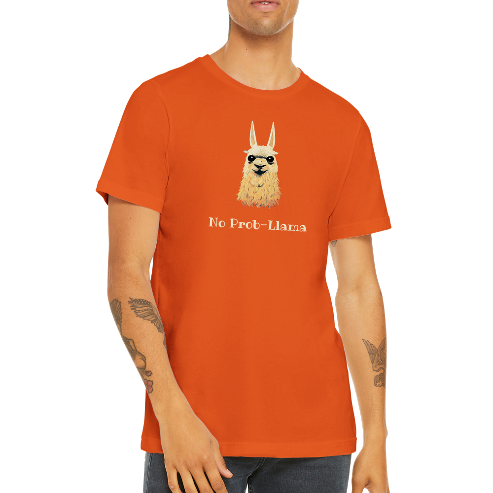 Get Ready to Llama-nate Your Wardrobe with No Prob-Llama Premium Unisex Crewneck T-Shirt!