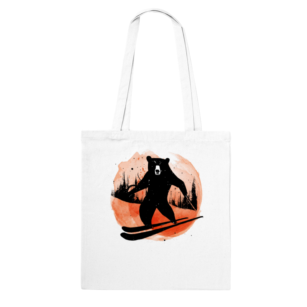 Bear Skiing Classic Tote Bag