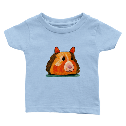 babies blue t-shirt with cute Guinea Pig print