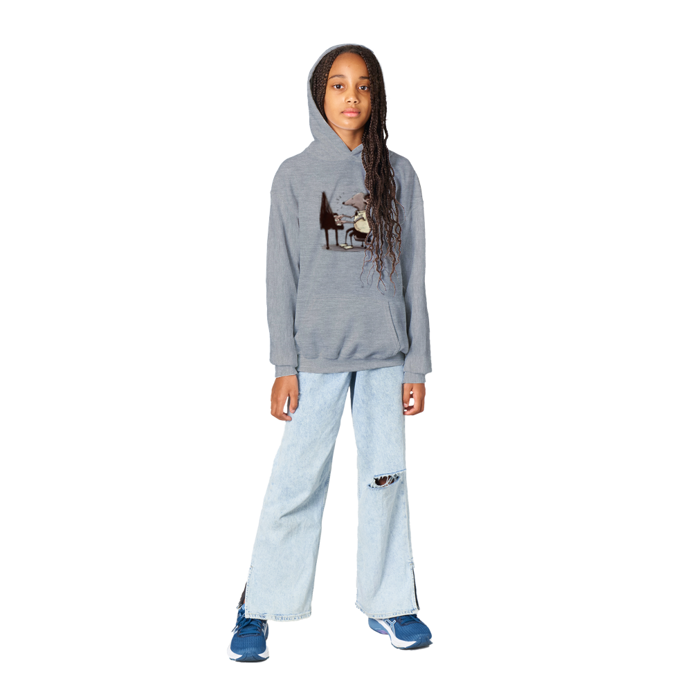 Rat Playing the Piano Classic Kids Pullover Hoodie