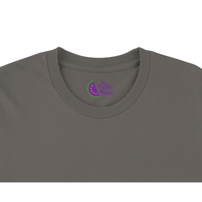 Pink Cat Playing a Saxophone Premium Unisex Crewneck T-shirt.