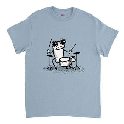 Frog playing the drums Heavyweight Unisex Crewneck T-shirt