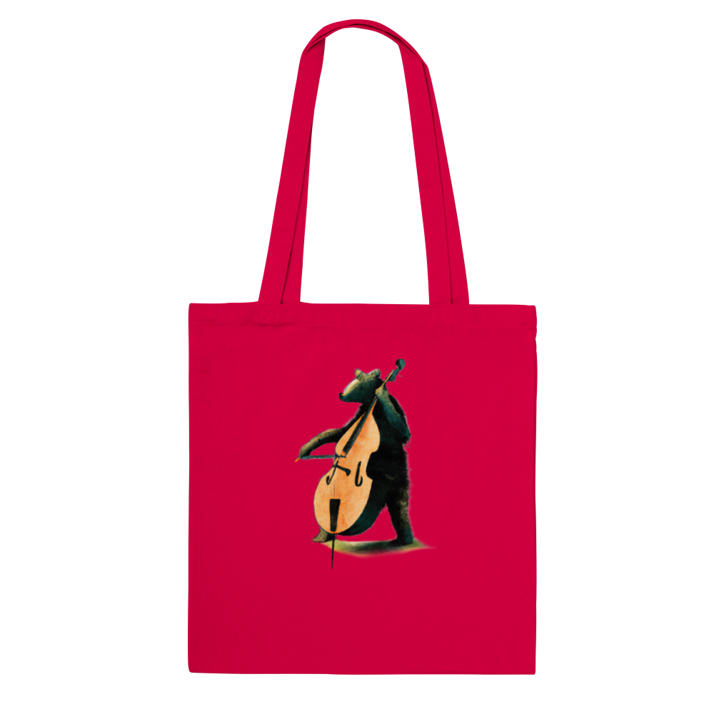 Bear Playing Double Bass Classic Tote Bag