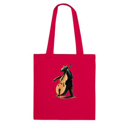 Bear Playing Double Bass Classic Tote Bag