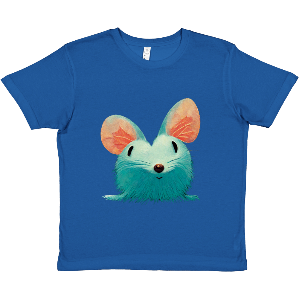 royal blue t-shirt with cute mouse print