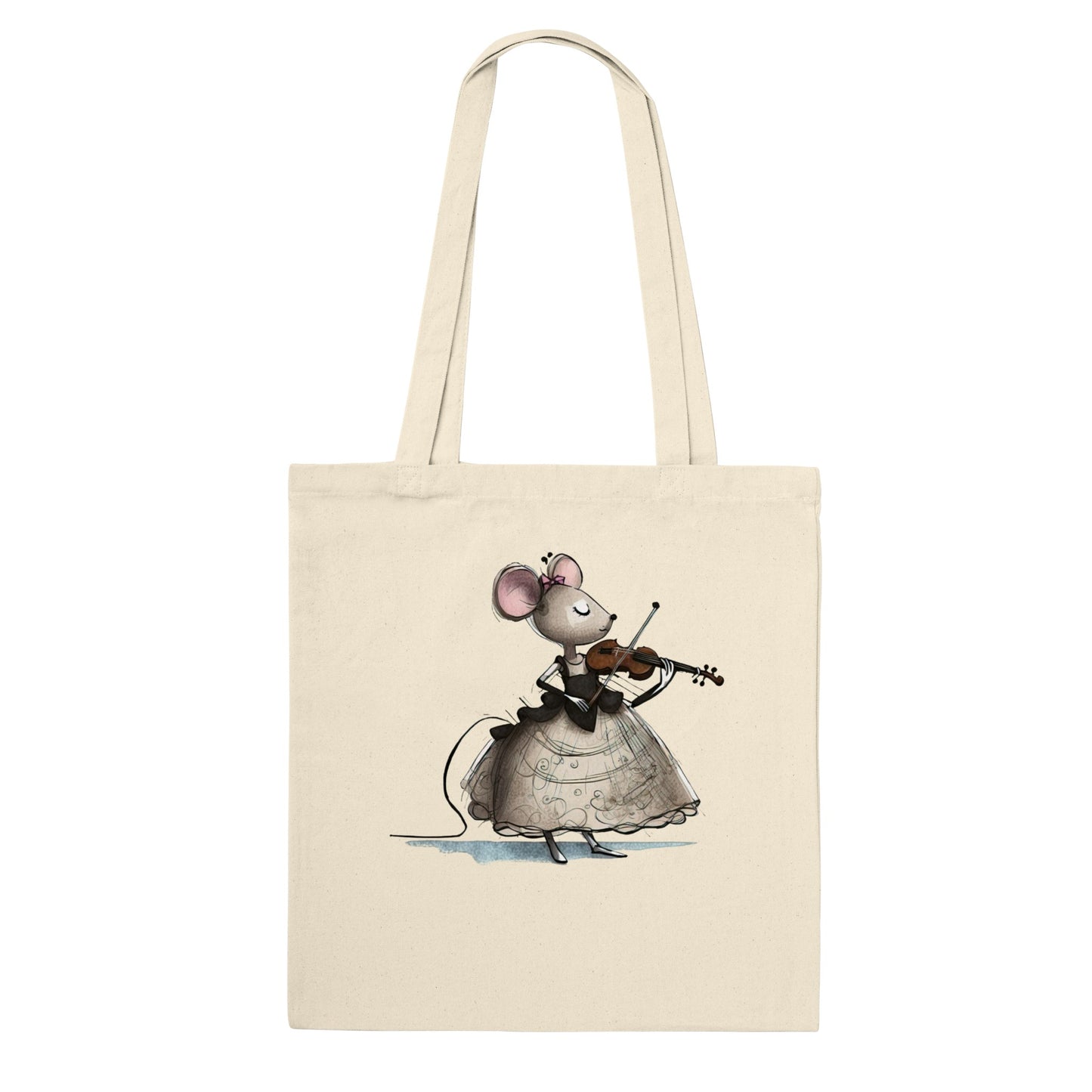 Mouse Wearing a Ball Gown Playing the Violin Classic Tote Bag
