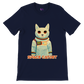 Navy blue t-shirt with a space catdet print